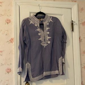 (Read Description) embroidered J Crew tunic top